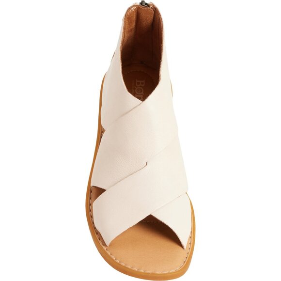 NEW Born  Imani Open-Toe Sandals - Leather For Women in white 7252s3 - Picture 2 of 6